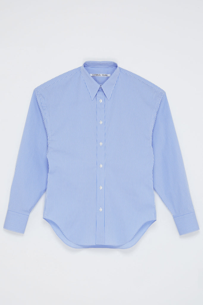 Light Blue Stripe Trapezium Shirt