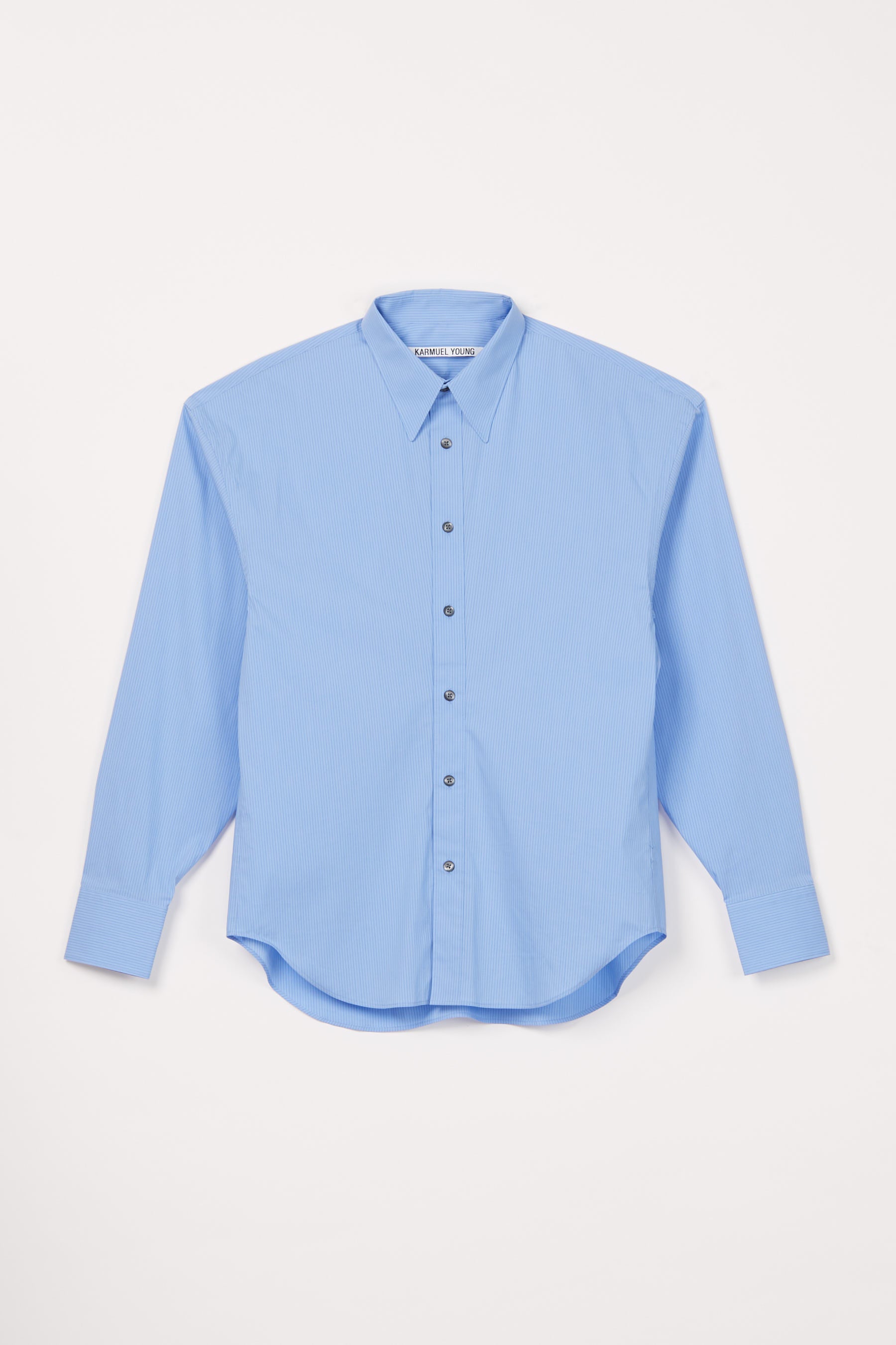 Light Blue Pinstripe Trapezium Shirt