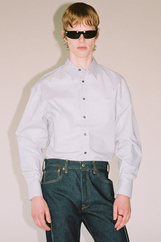 Green Tartan Check Trapezium Shirt