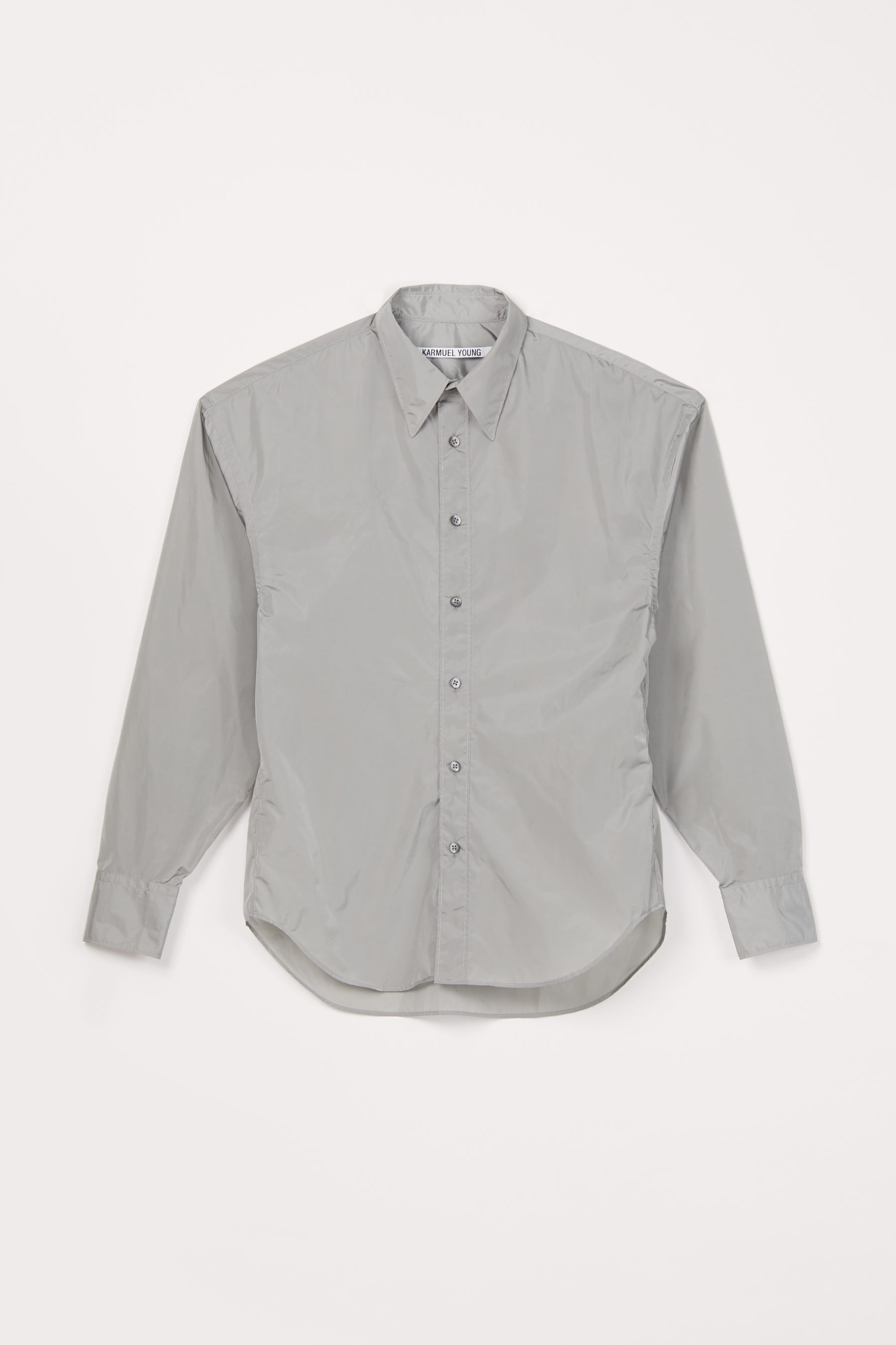 Grey Nylon Trapezium Shirt