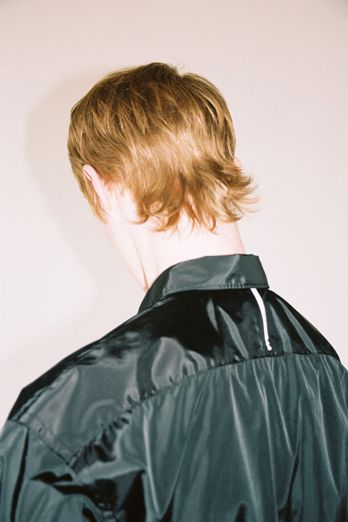 Black Nylon Trapezium Shirt
