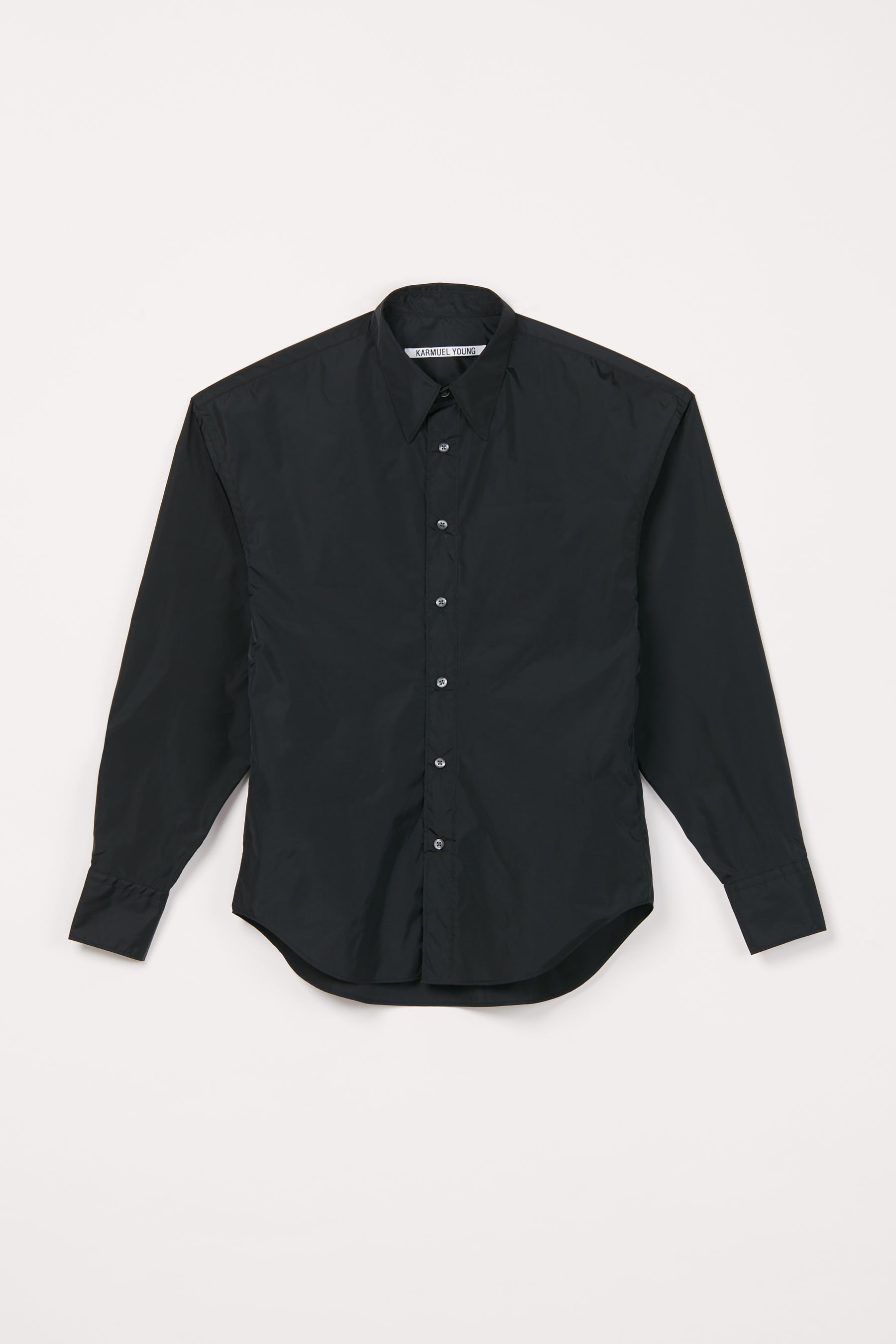 Black Nylon Trapezium Shirt