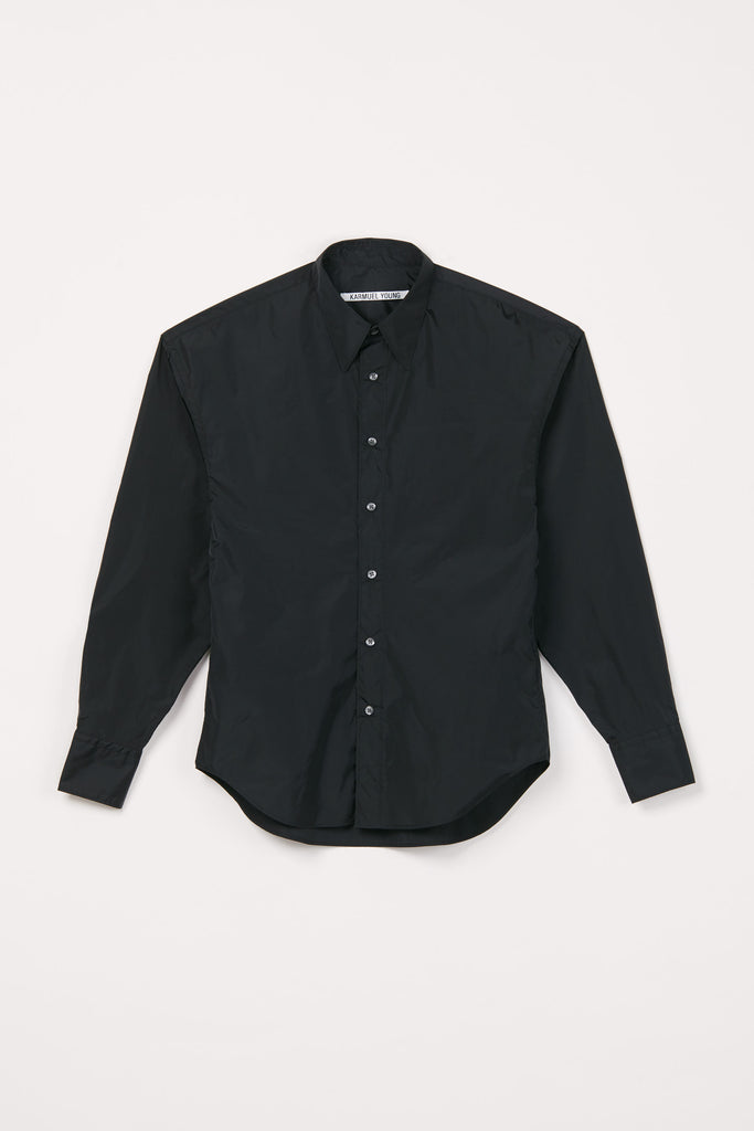 Black Nylon Trapezium Shirt