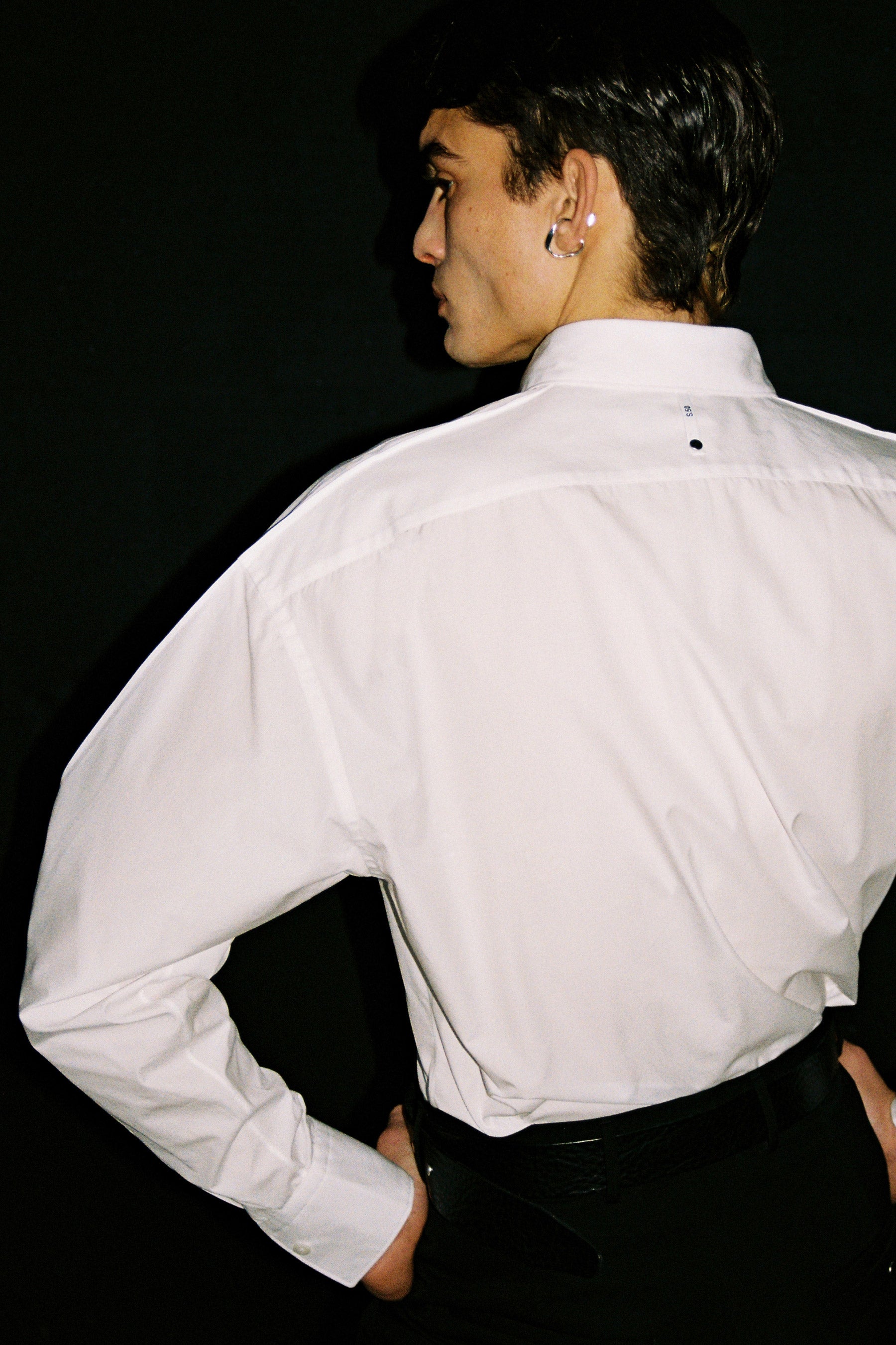 White Cotton Trapezium XY-plane Shirt