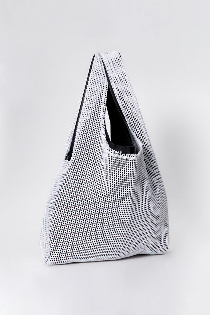 Black Nappa Leather Tote Bag with Detechable Mesh Bag
