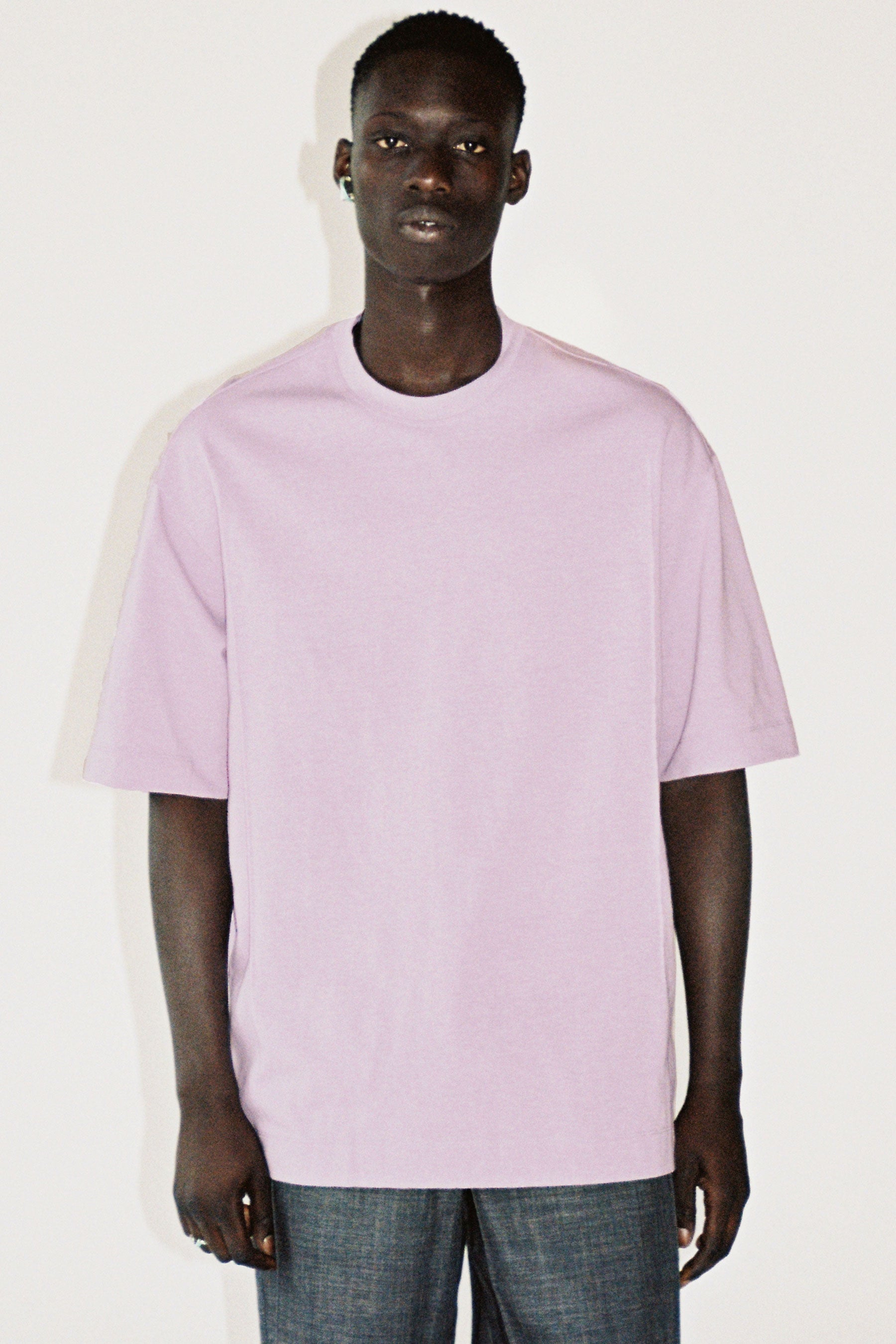 Purple Cotton Cuboid T-Shirt