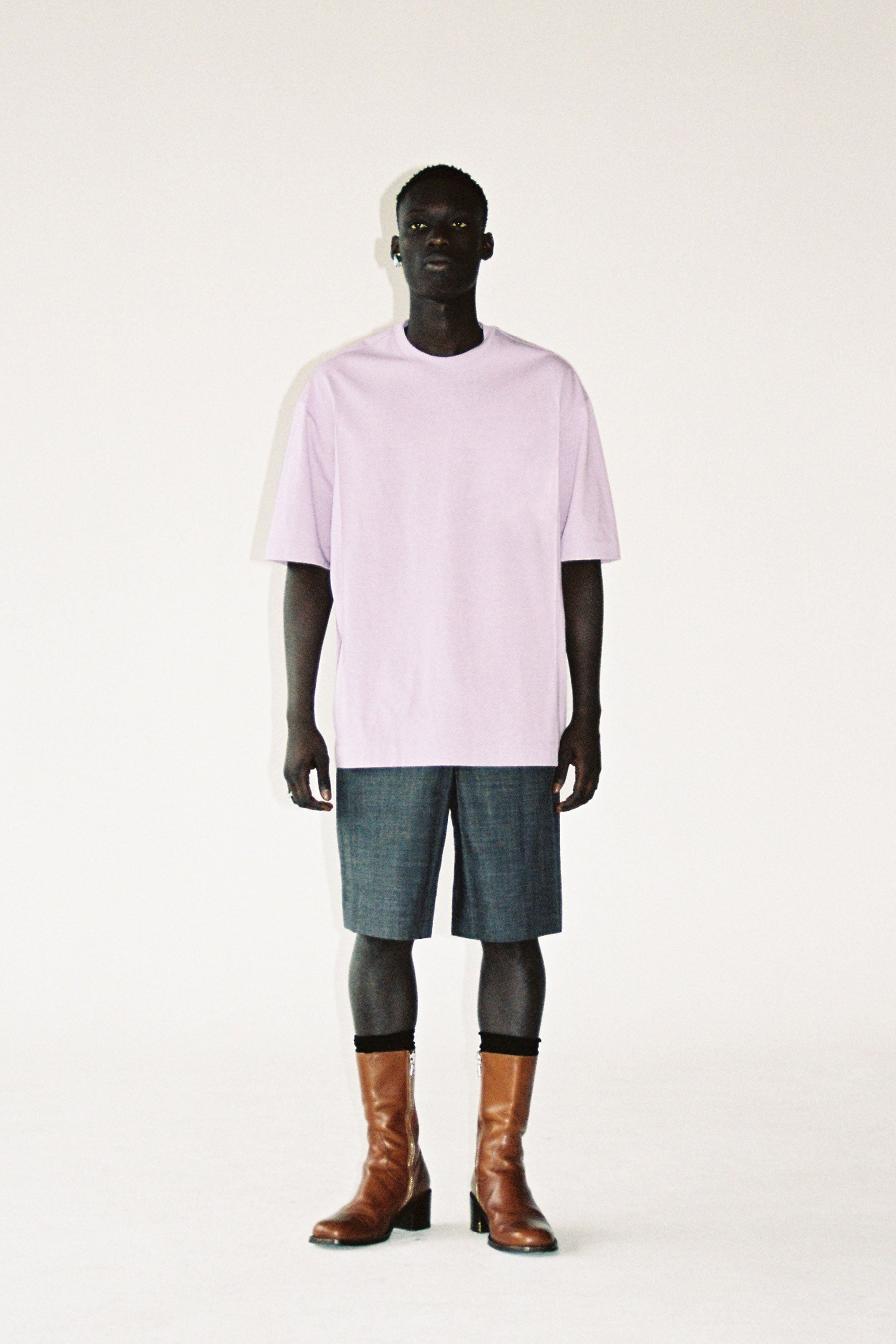 Purple Cotton Cuboid T-Shirt