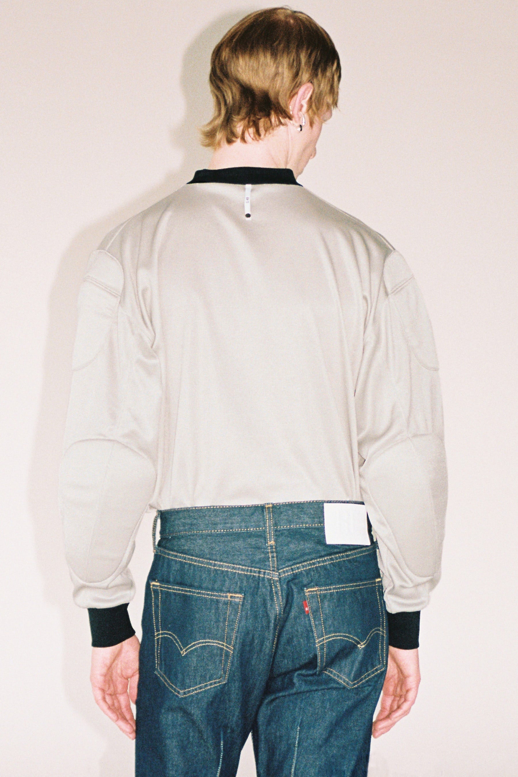 Grey Strong Arm Padded Sweatshirt