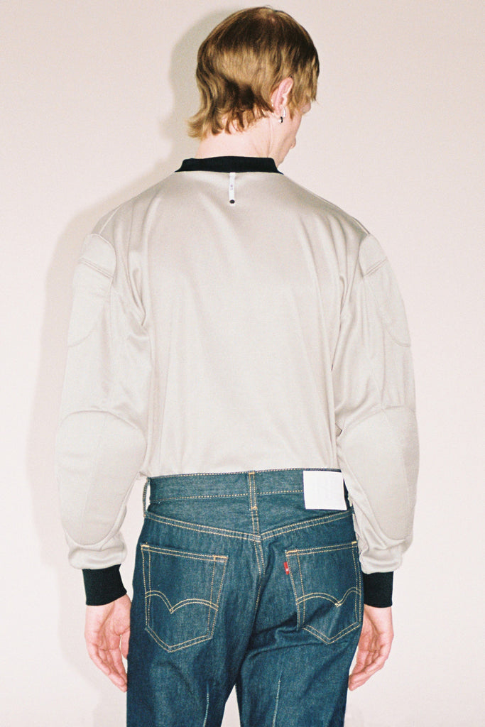 Grey Strong Arm Padded Sweatshirt