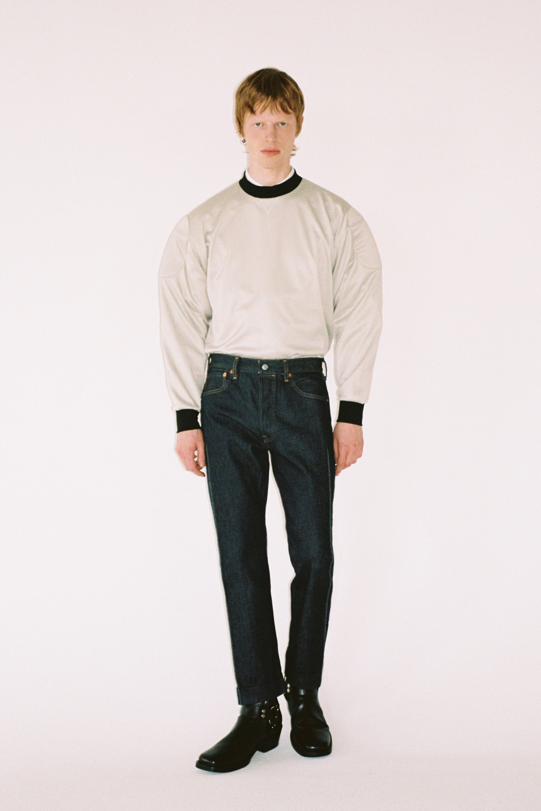 Grey Strong Arm Padded Sweatshirt
