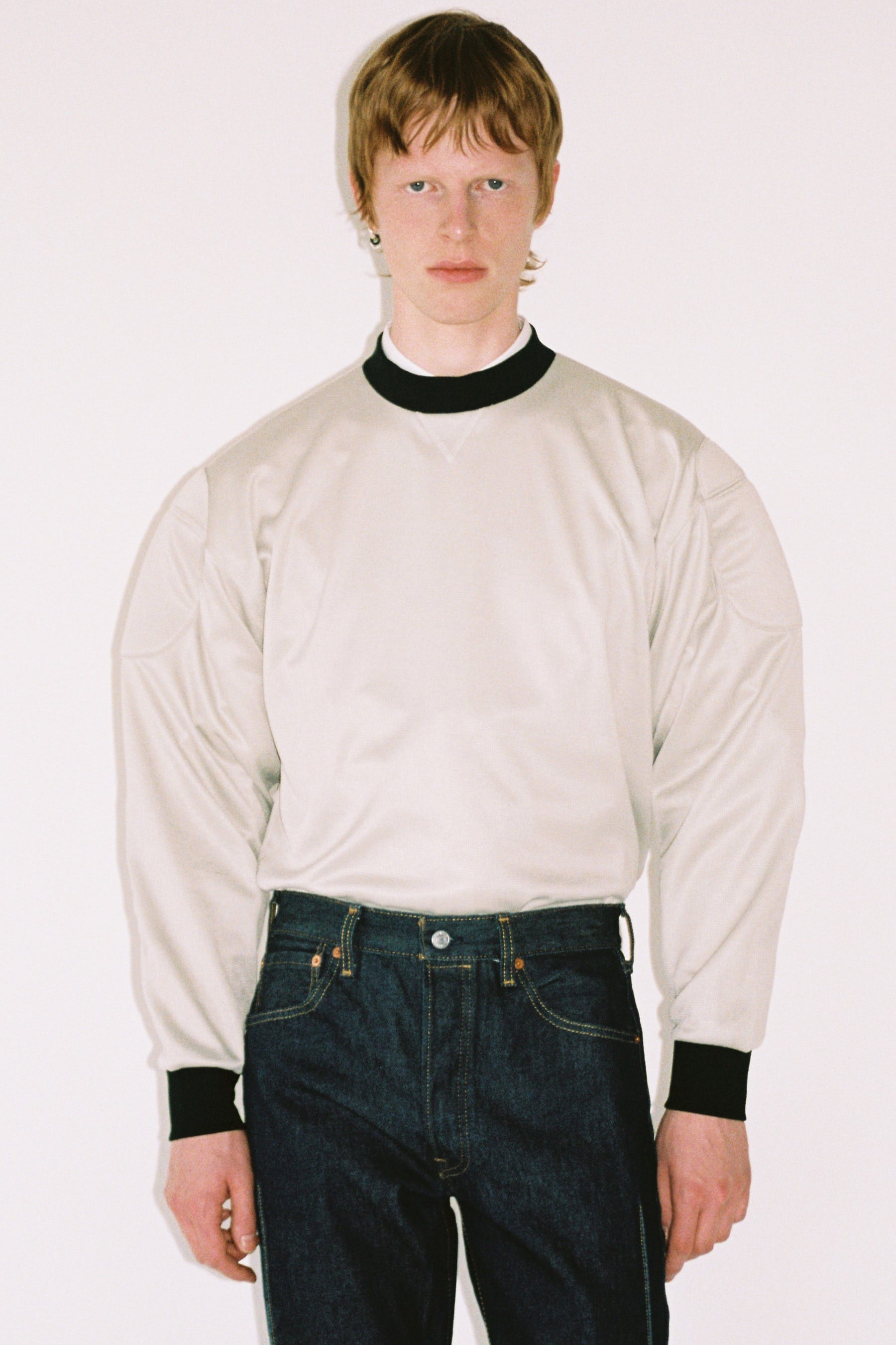 Grey Strong Arm Padded Sweatshirt