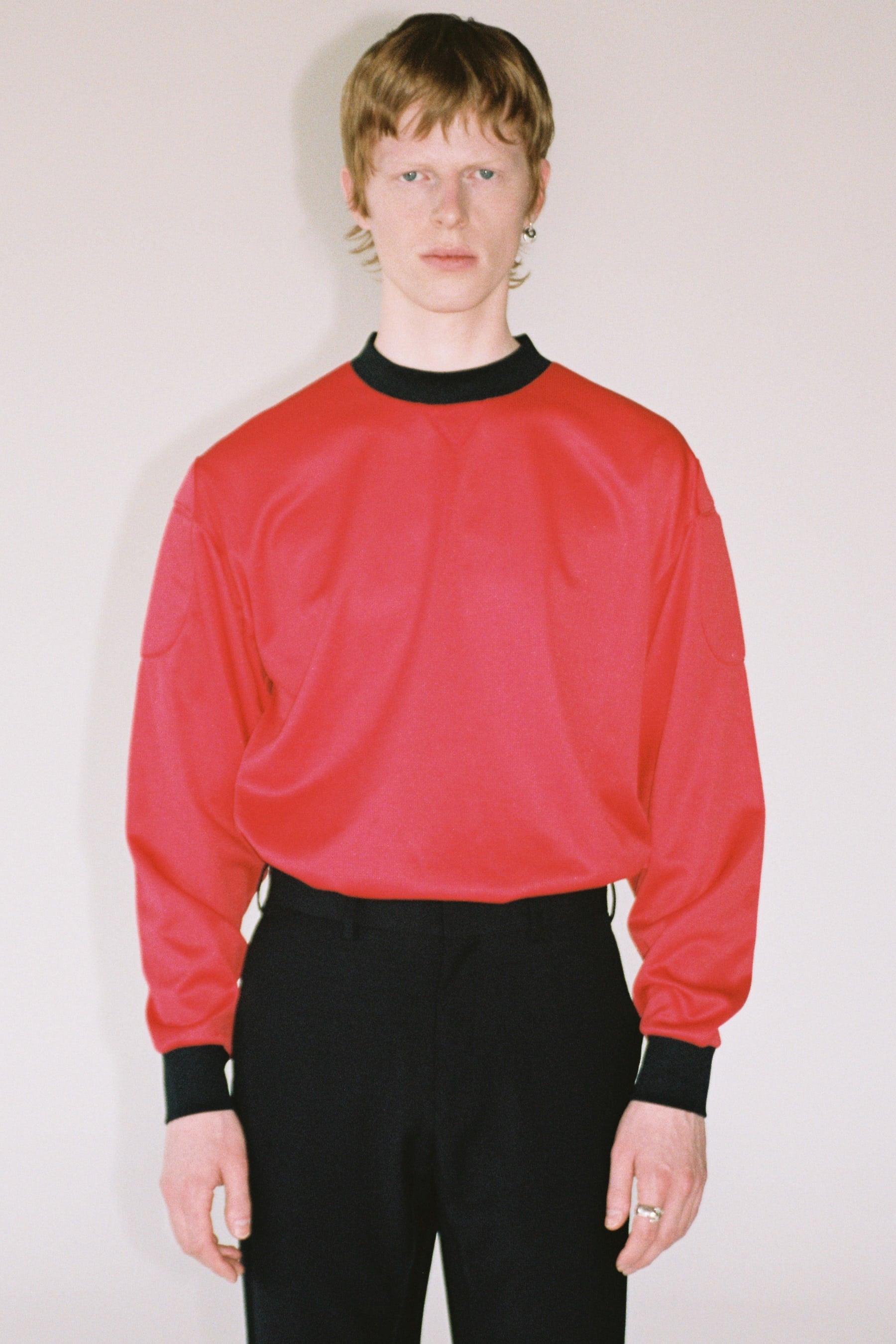 Red Strong Arm Padded Sweatshirt