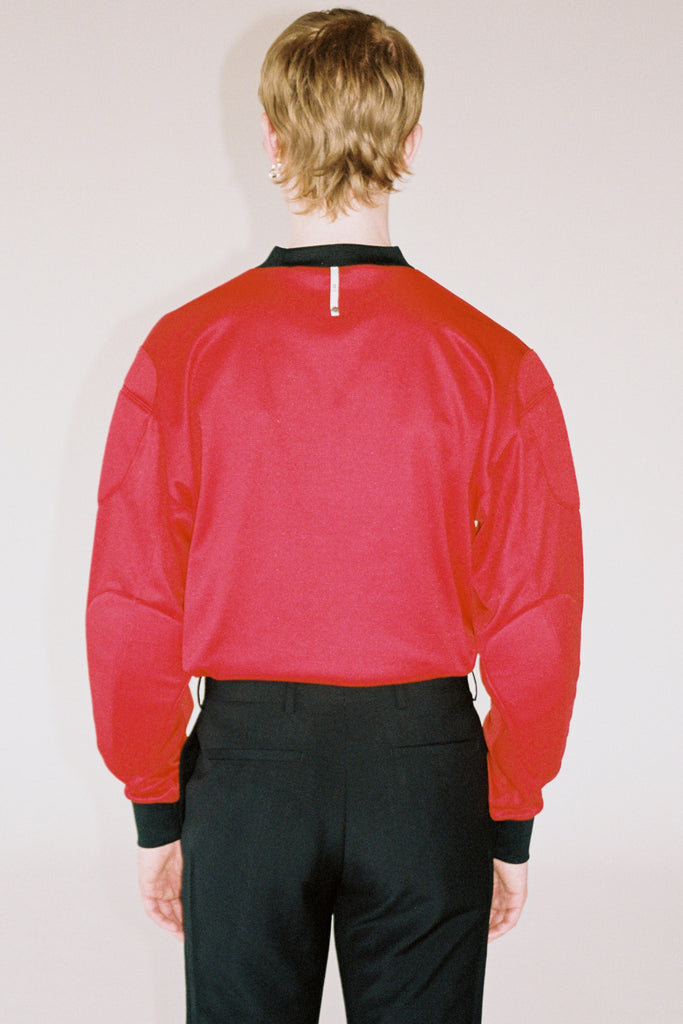 Red Strong Arm Padded Sweatshirt