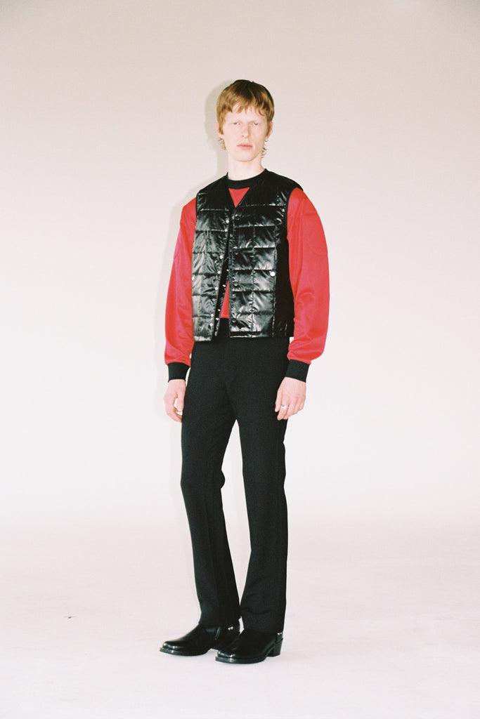 Red Strong Arm Padded Sweatshirt