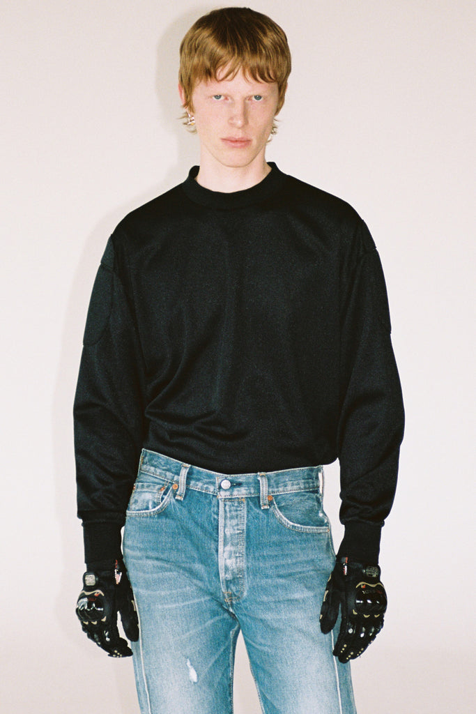 Black Strong Arm Padded Sweatshirt