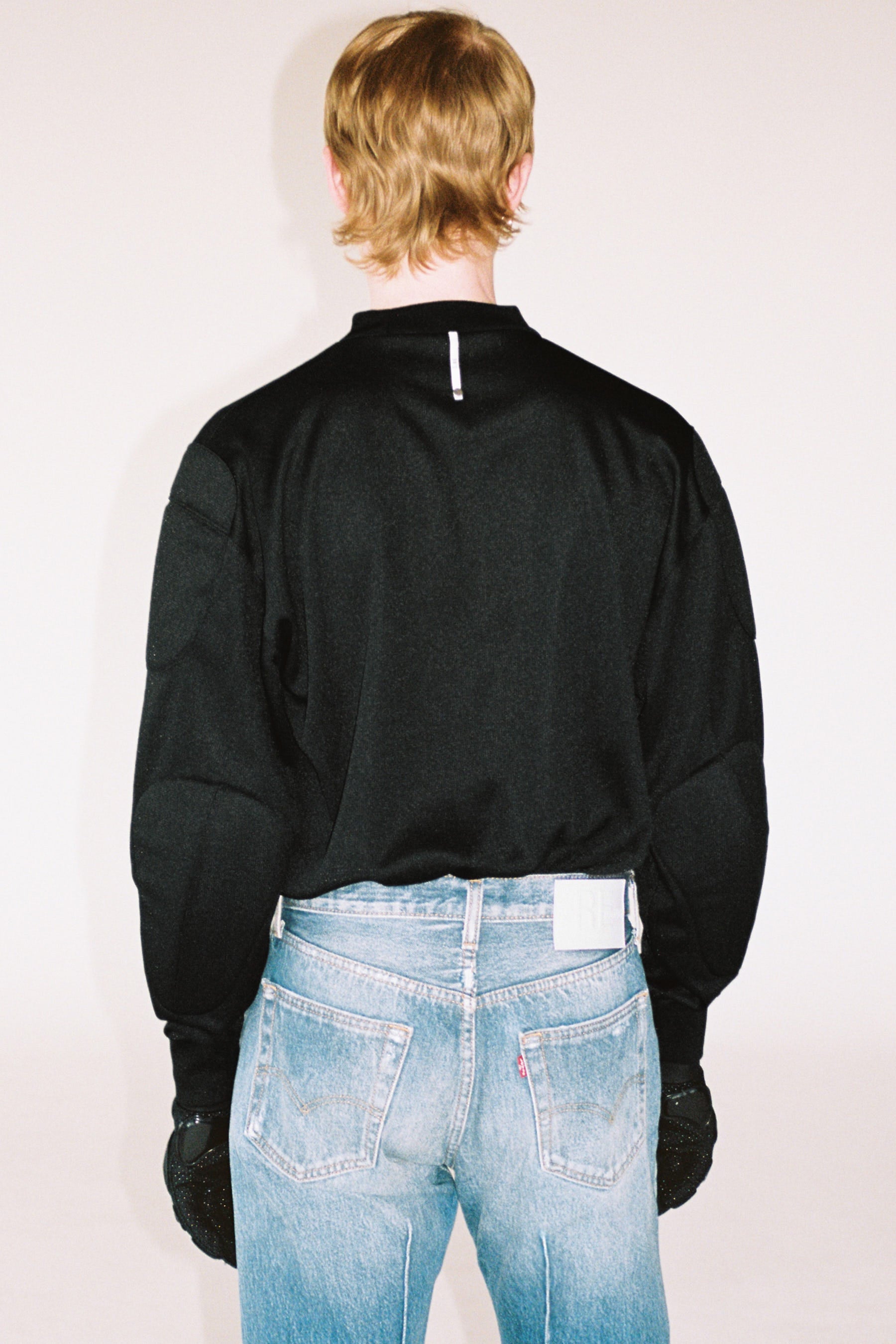 Black Strong Arm Padded Sweatshirt
