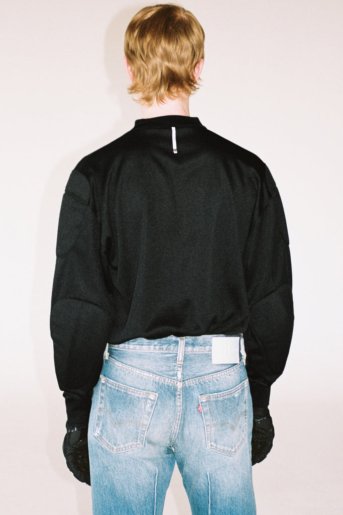 Black Strong Arm Padded Sweatshirt