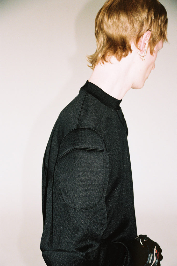 Black Strong Arm Padded Sweatshirt