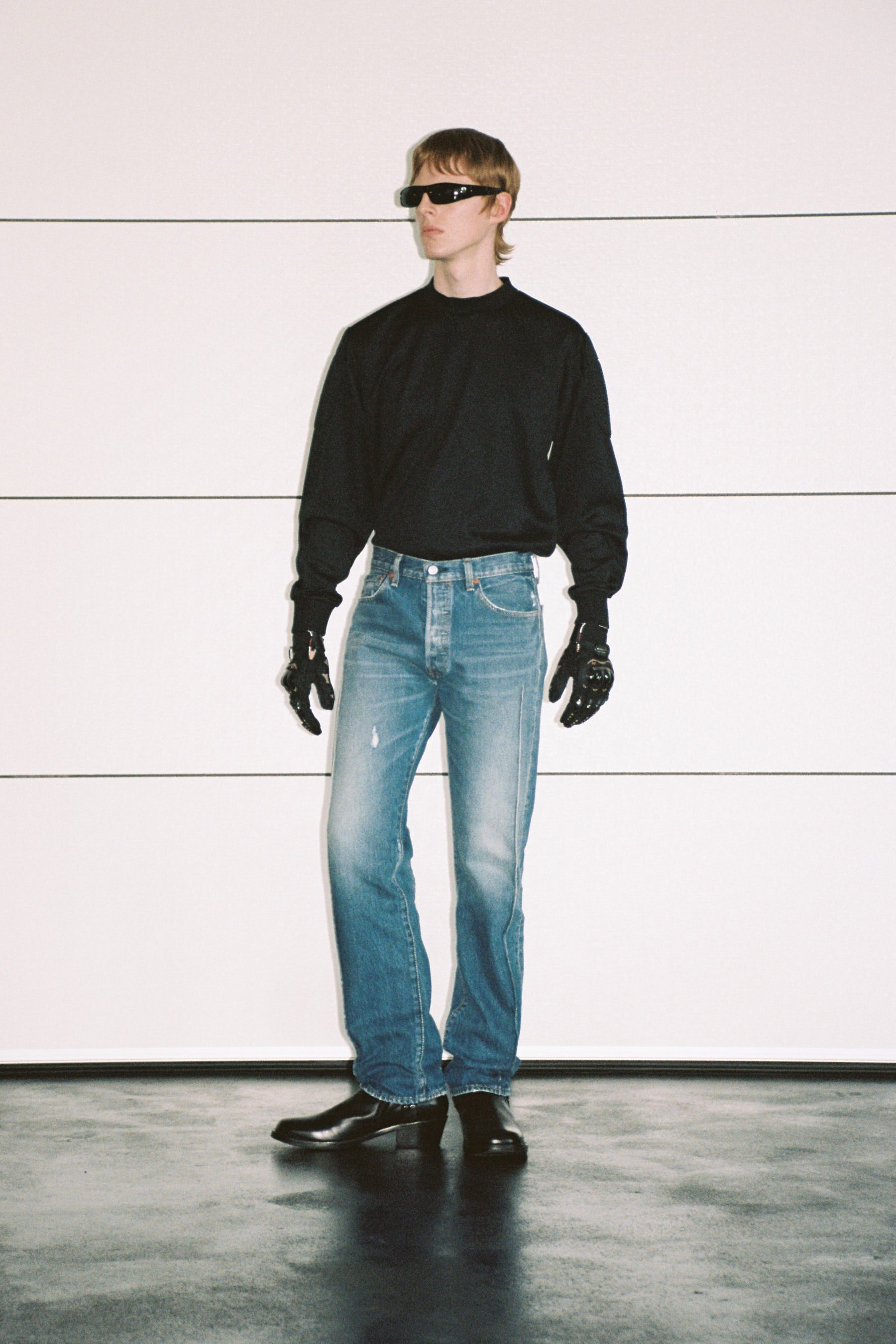 Black Strong Arm Padded Sweatshirt