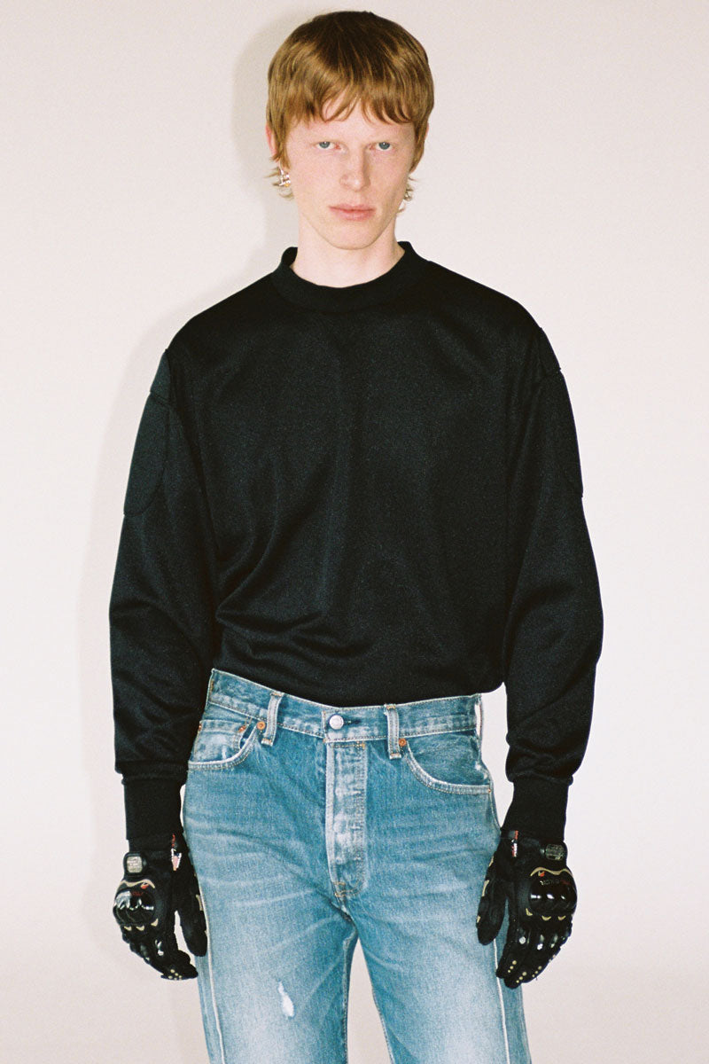 Black Strong Arm Padded Sweatshirt