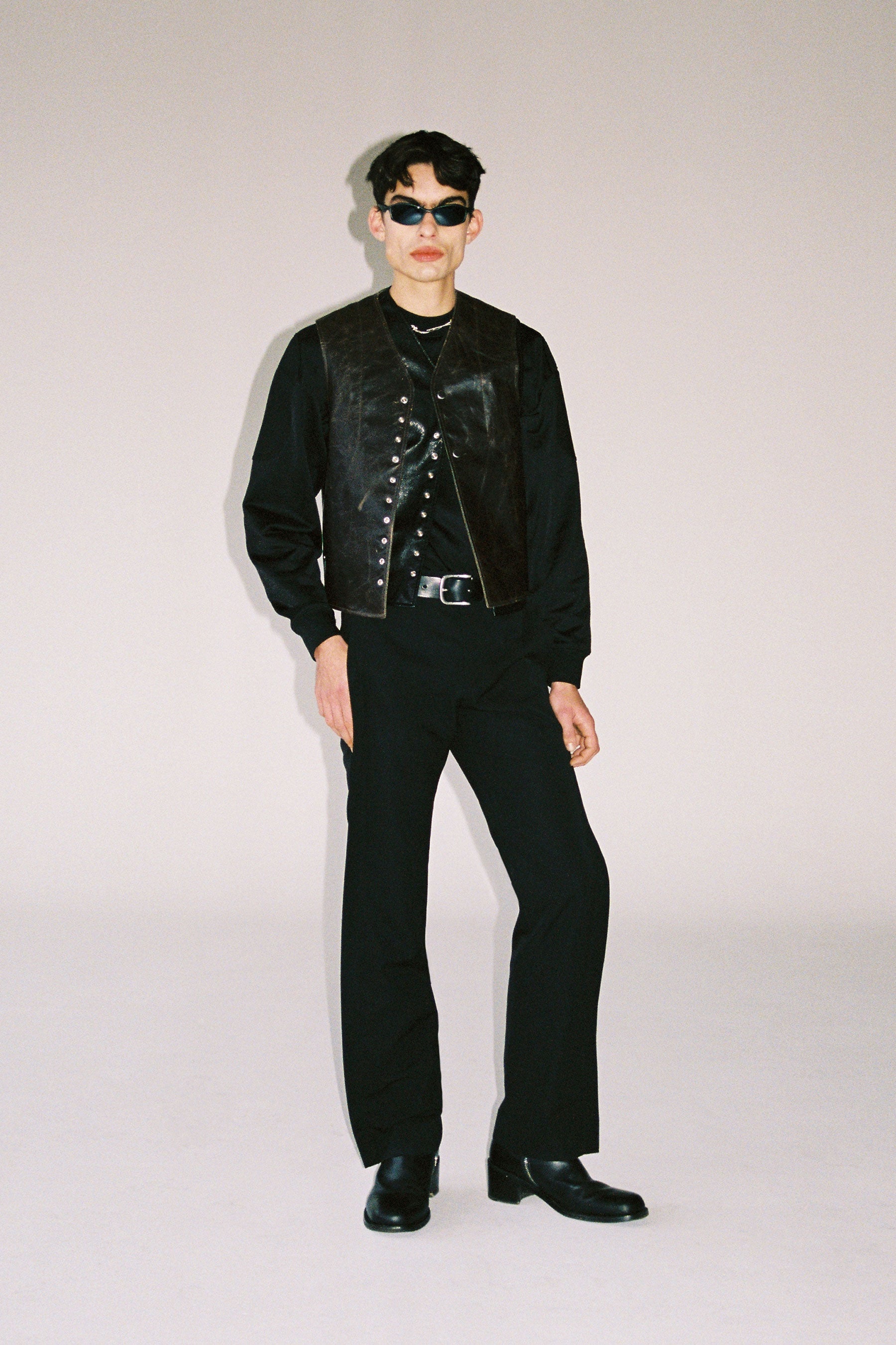 Black Polyester Cotton Strong Arm Padded Sweatshirt