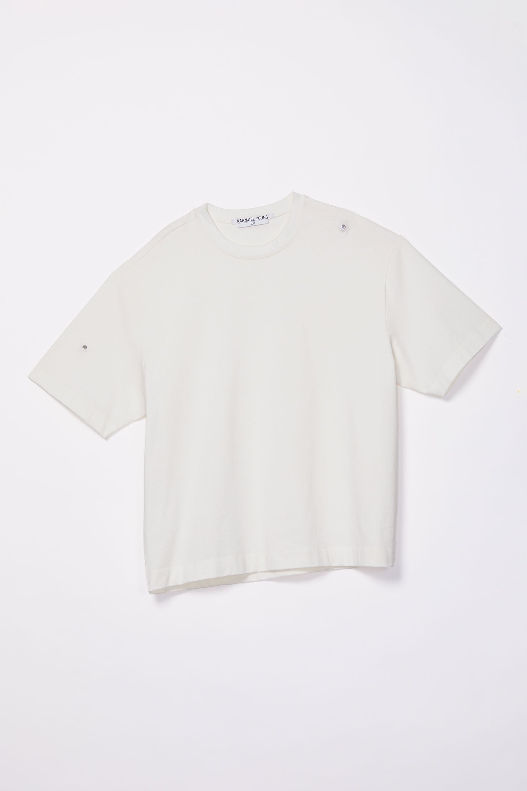 White Cotton Square Rotated T-Shirt