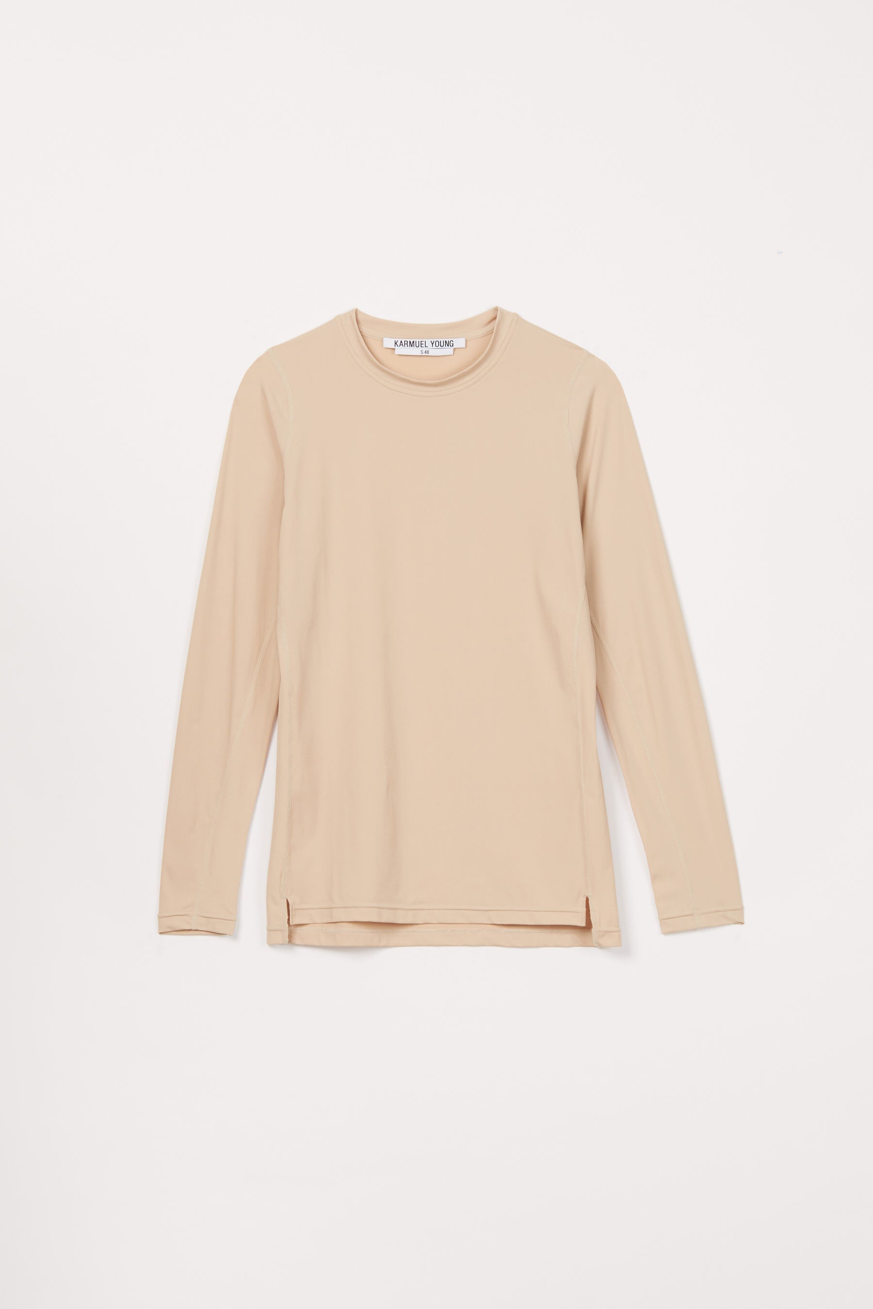 Beige Second Skin Long Sleeved Body Tight