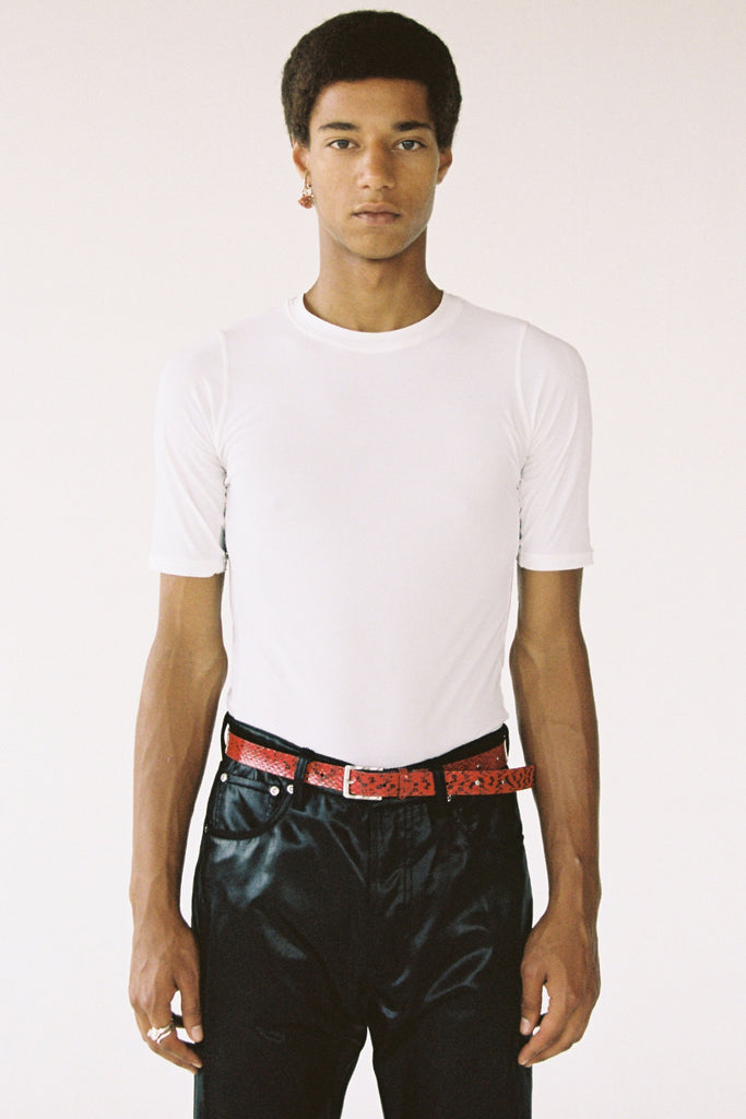 White Second Skin Short Sleeve Body Tight