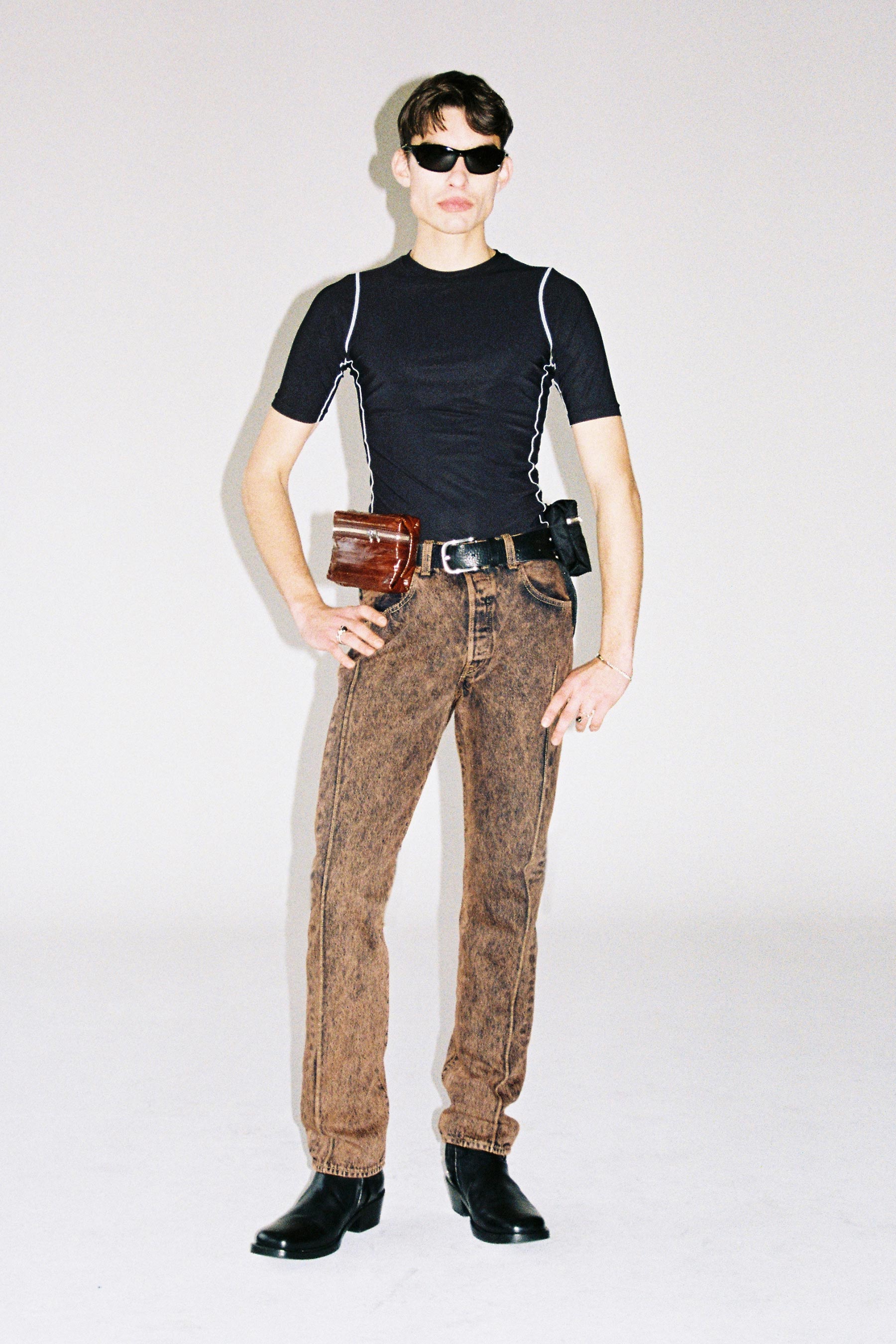 Black Second Skin Short Sleeve Body Tight