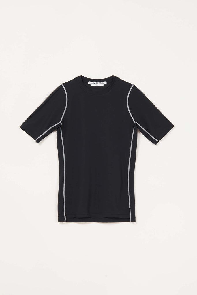 Black Second Skin Short Sleeve Body Tight