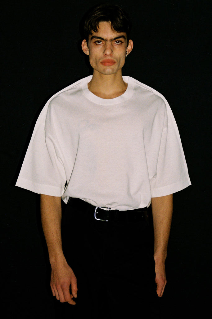 White Cotton Square XY-plane T-Shirt