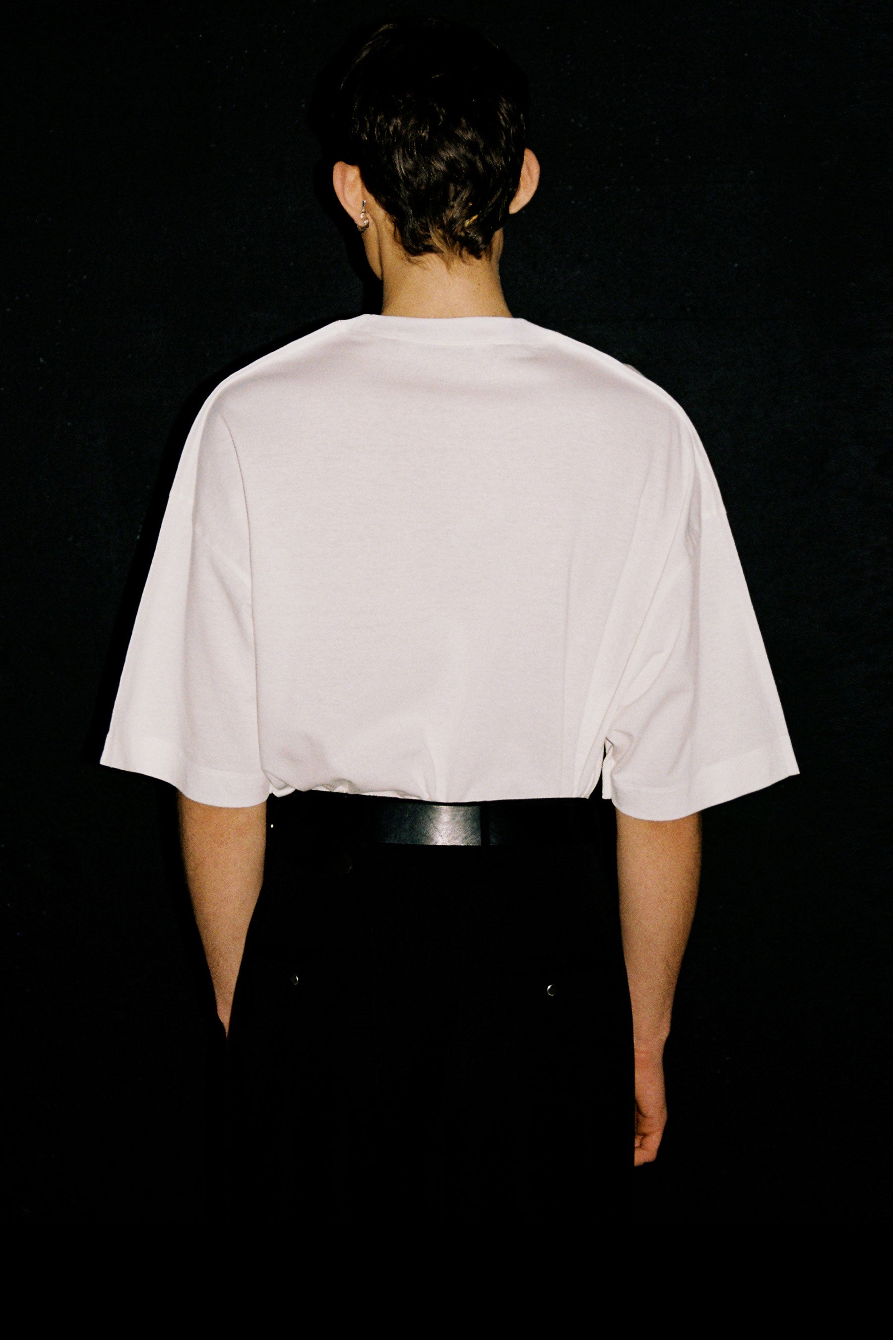 White Cotton Square XY-plane T-Shirt