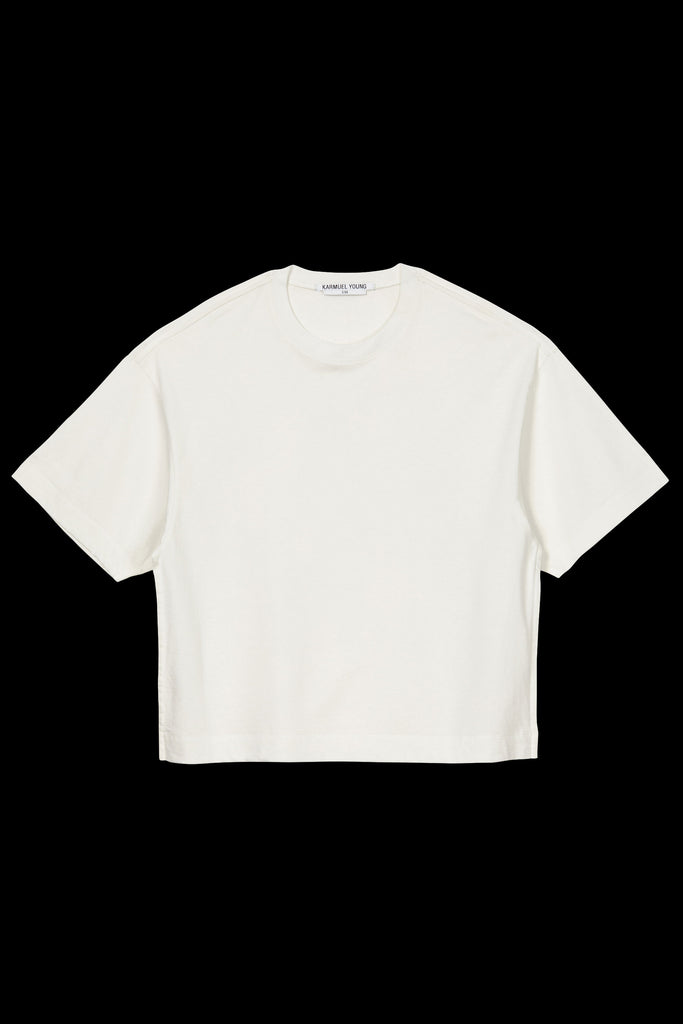 White Cotton Square XY-plane T-Shirt