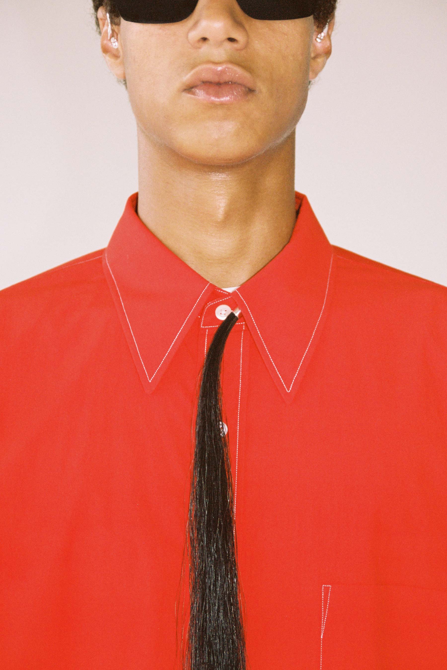 Silver Tube with Black Horse Tail Hair