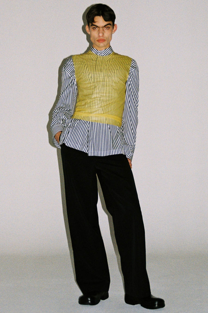 Light Yellow Rubber Second Skin Zipped Vest