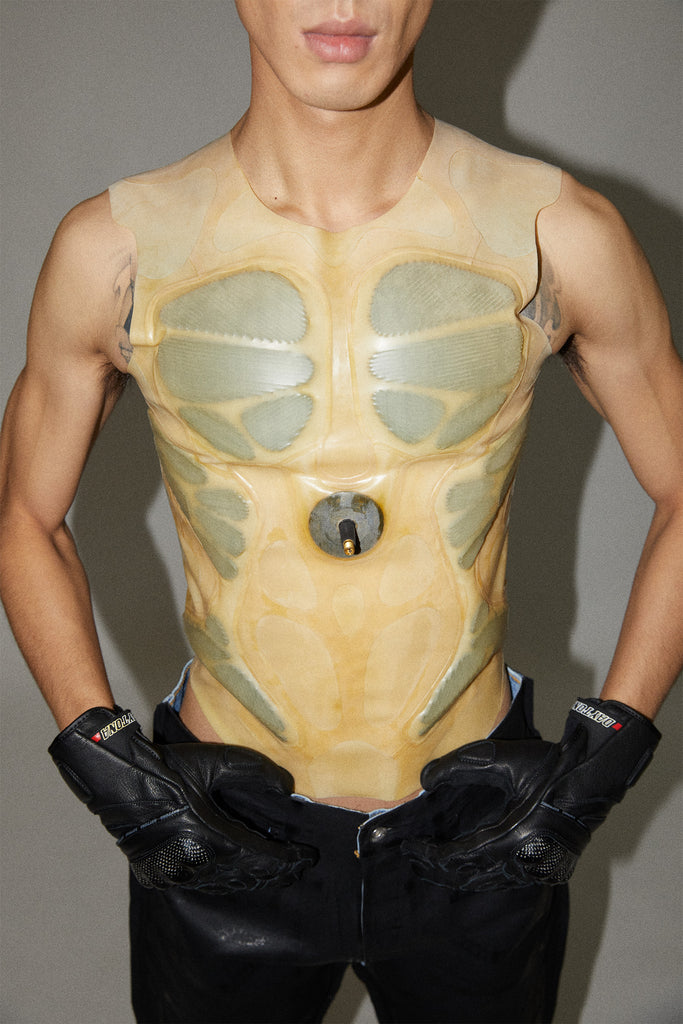 Beige Inflatable Latex Gilet