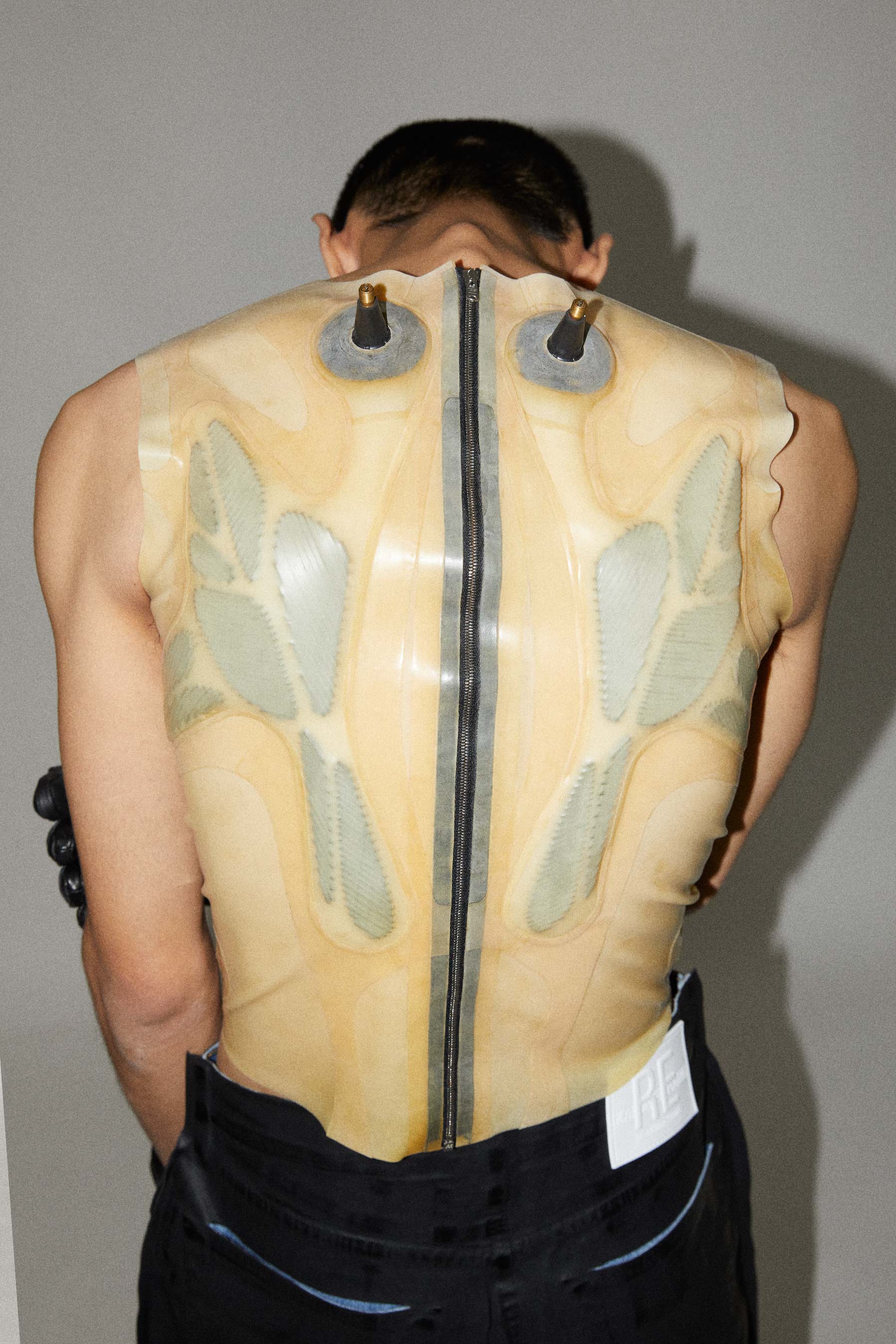 Beige Inflatable Latex Gilet