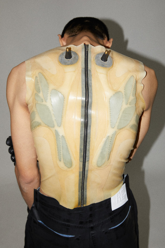 Beige Inflatable Latex Gilet