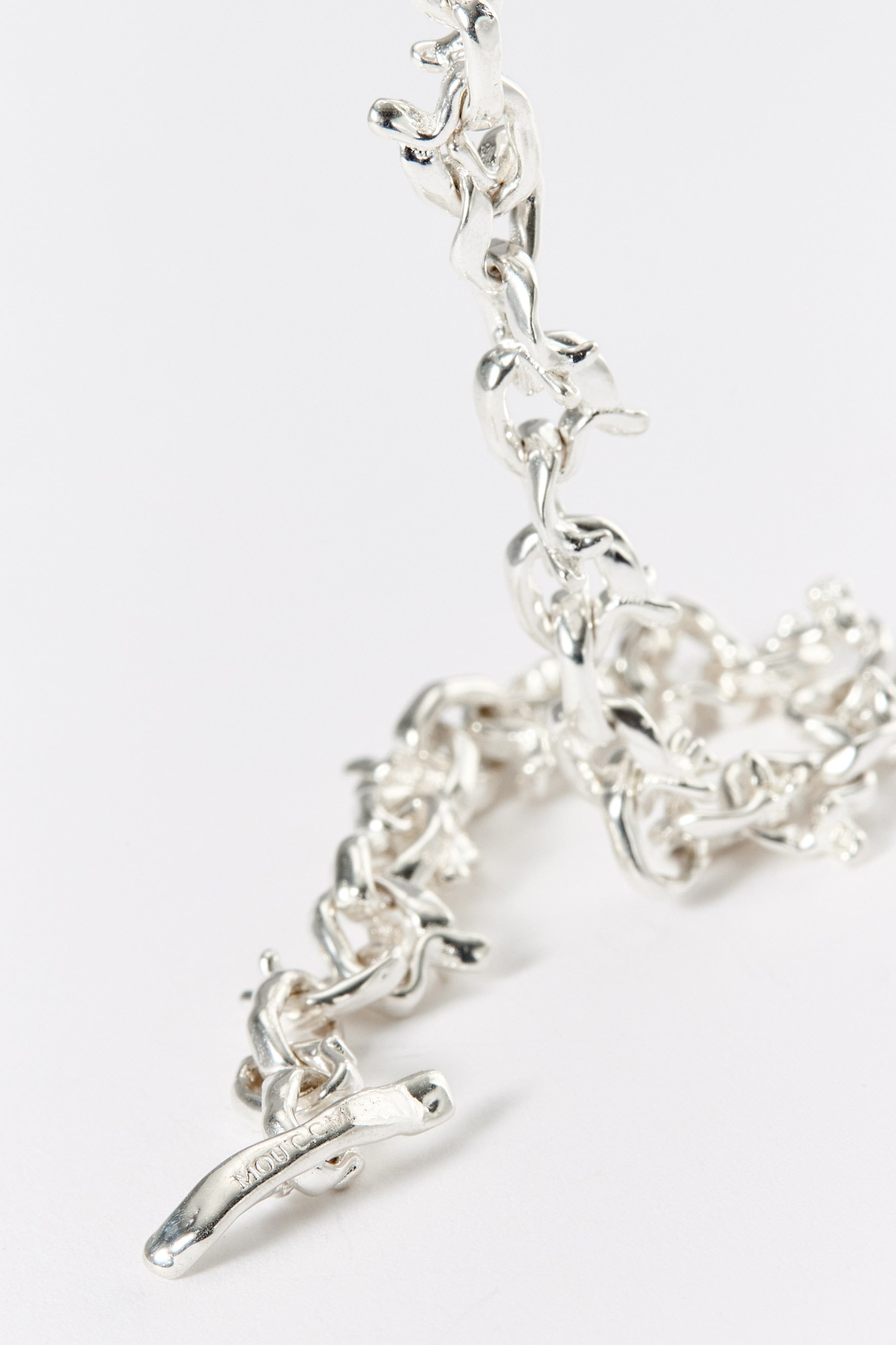 Hammer-crafted Silver Link Bracelet, Large
