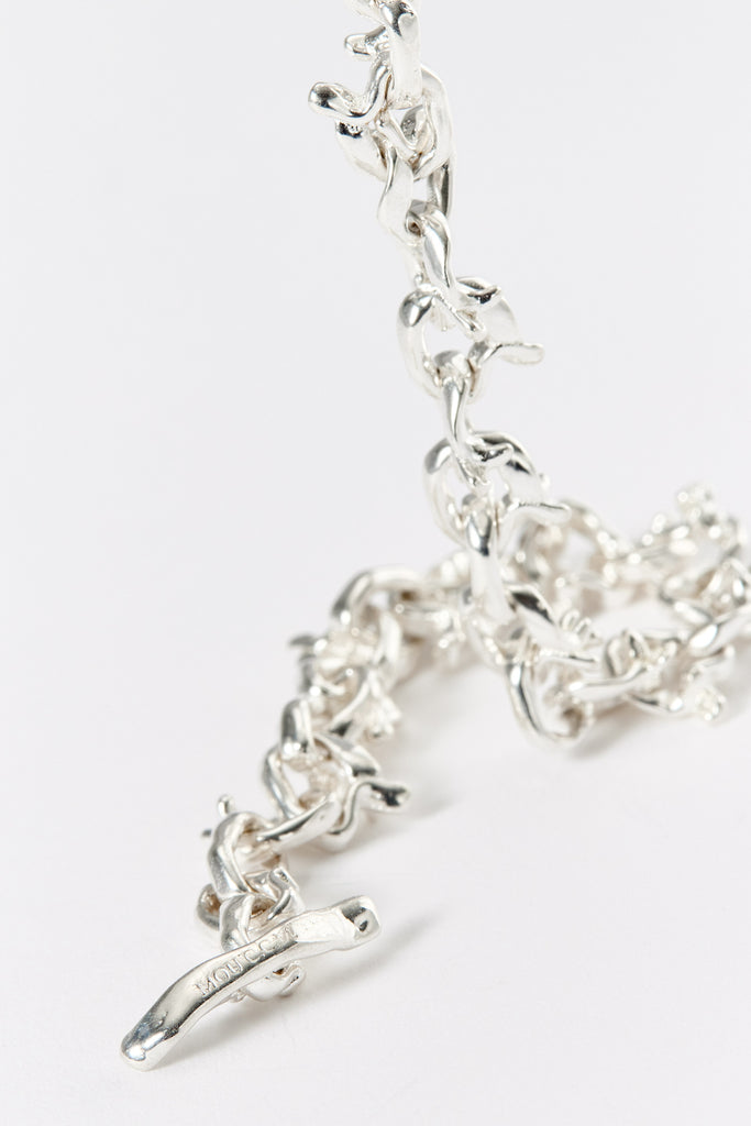 Hammer-crafted Silver Link Bracelet, Large