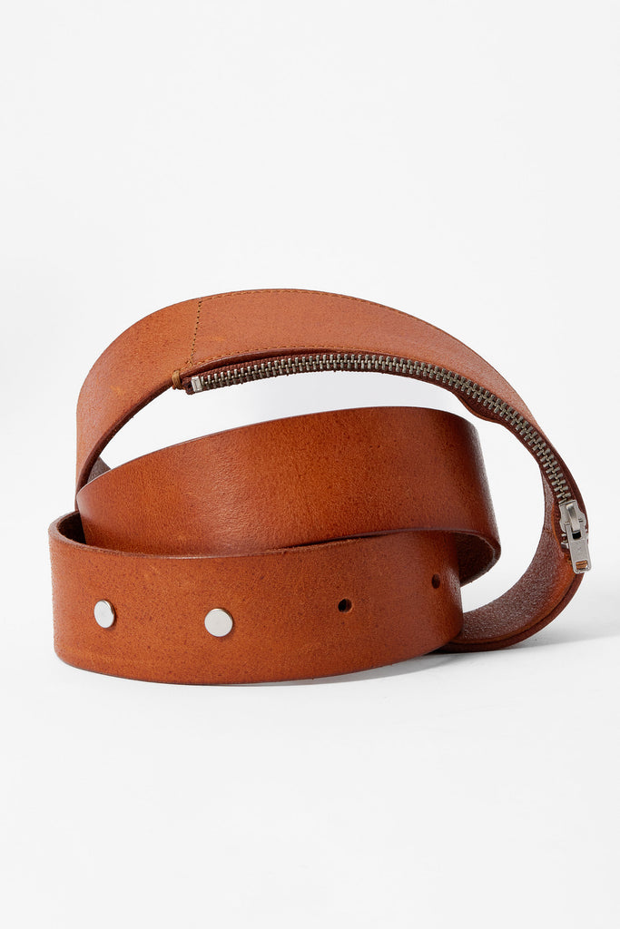 Brown Calf Leather Coins-belt