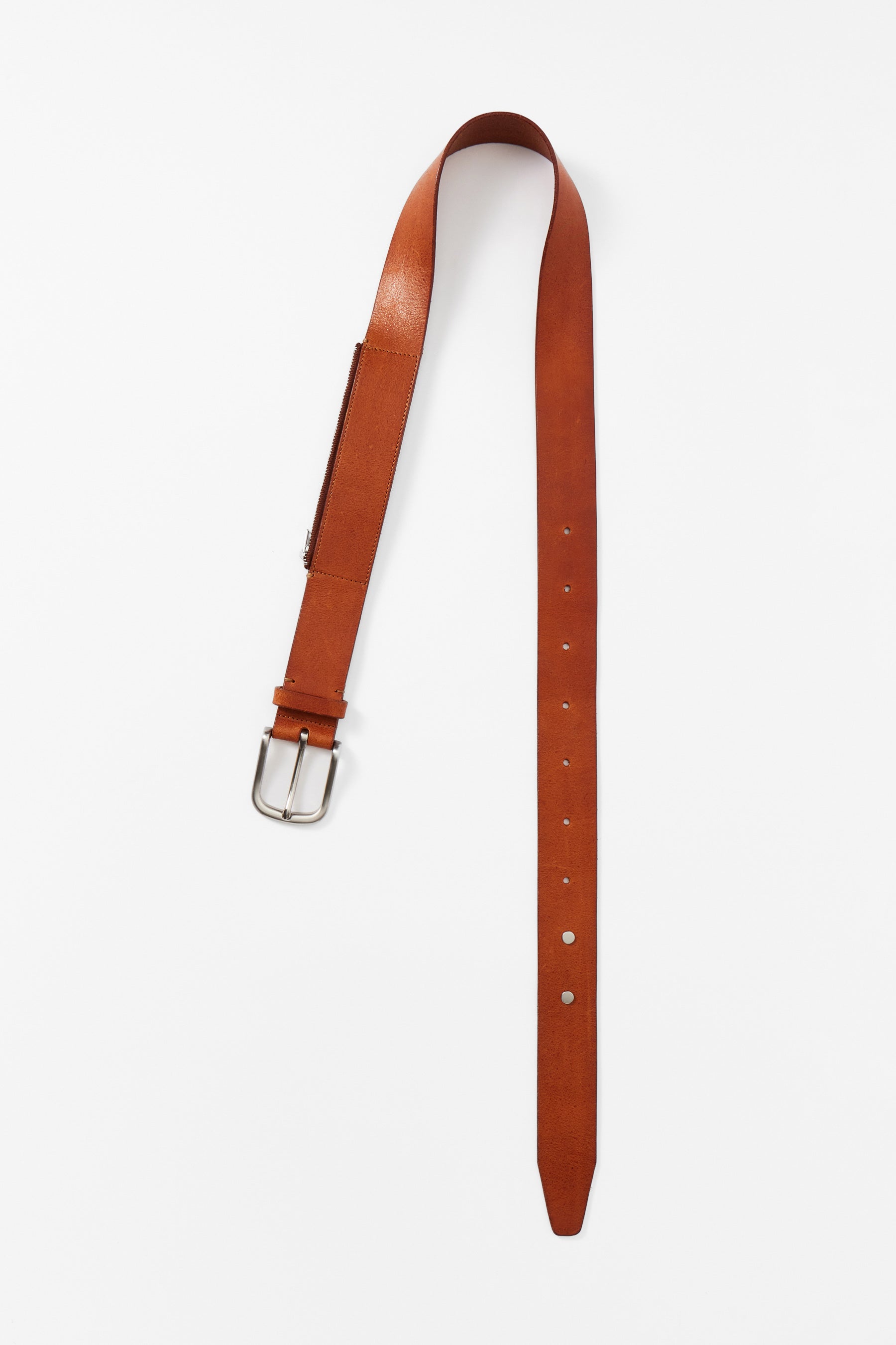 Brown Calf Leather Coins-belt