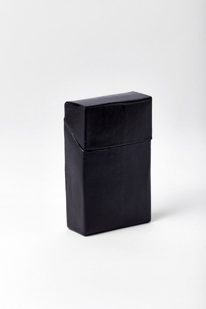 Black Calf Leather Cigarette Case