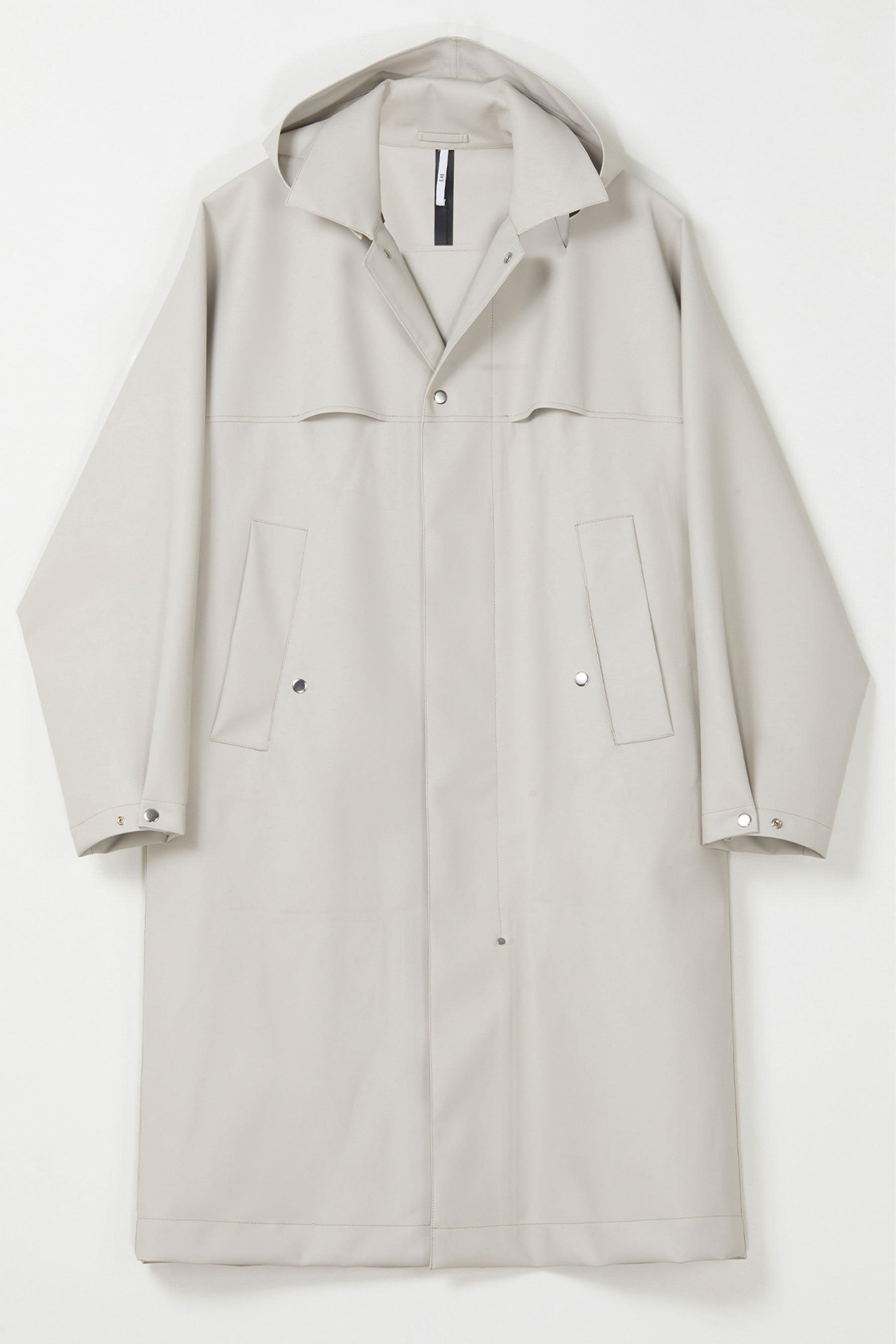 Light Grey Waterproof Rectangle Oversized Coat