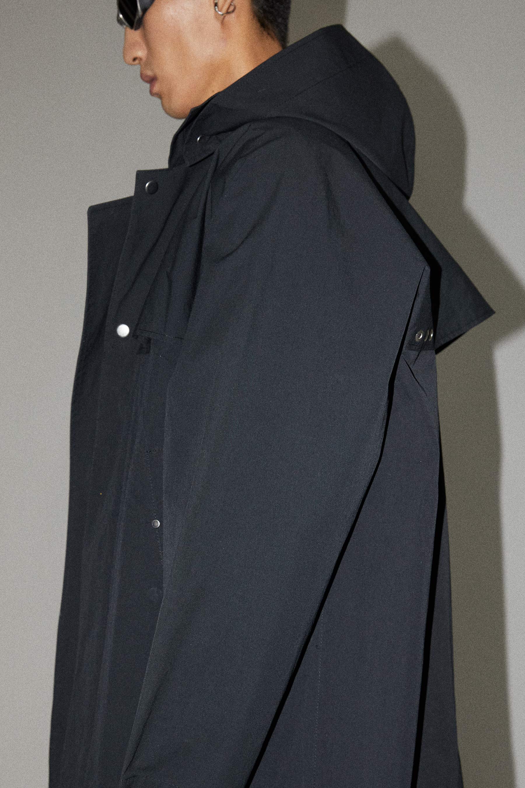 Black Rectangle Oversized Coat