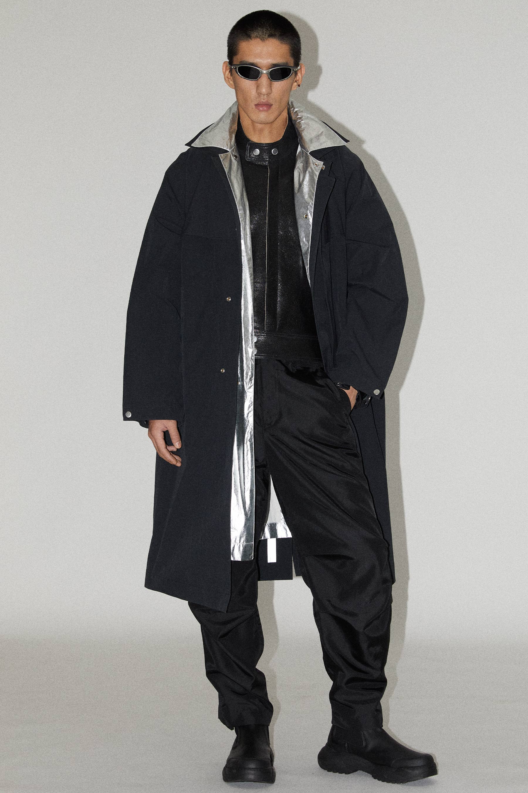 Black Rectangle Oversized Coat