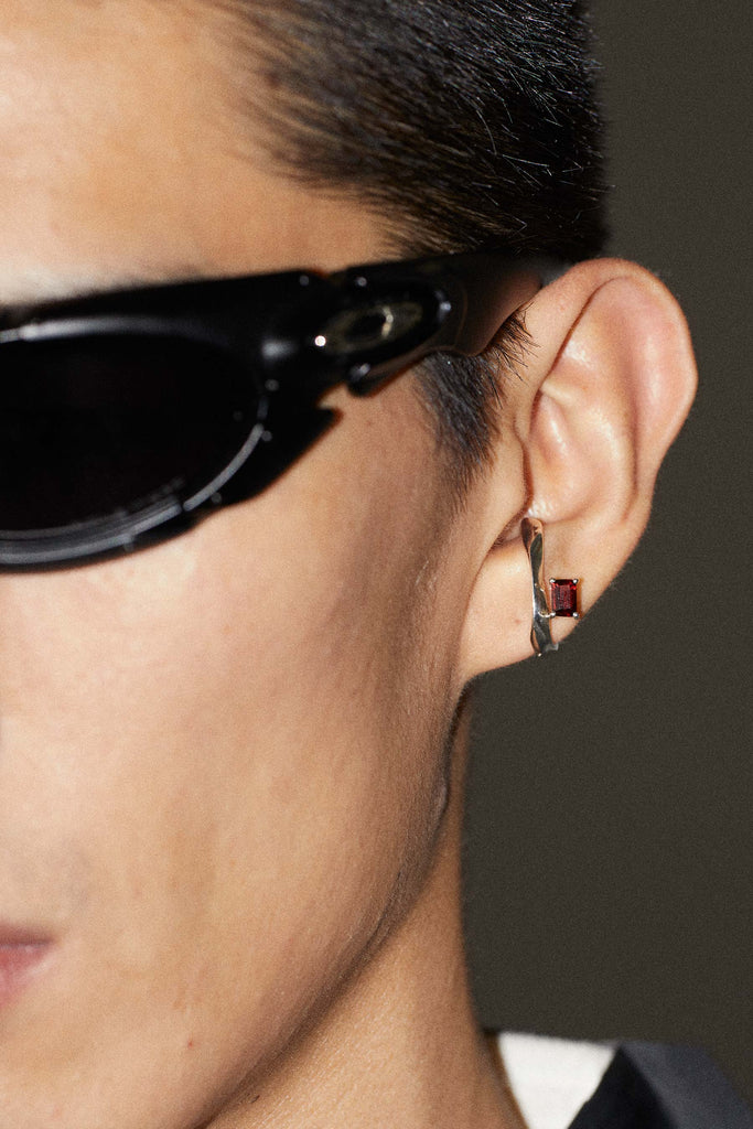 Red Garnet Ear Cuff