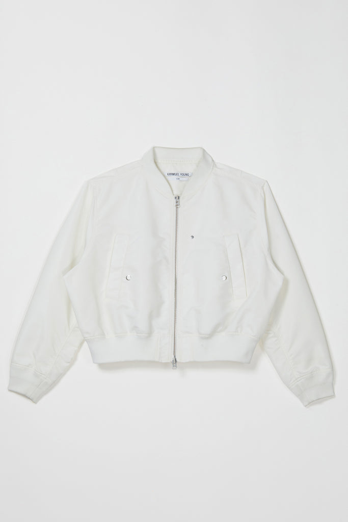White Cropped Bulk Jacket
