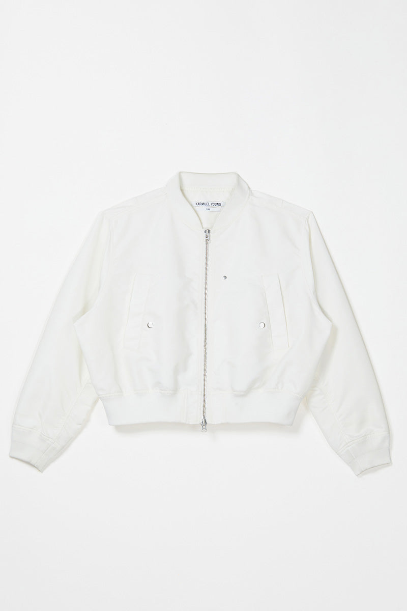 White Cropped Bulk Jacket