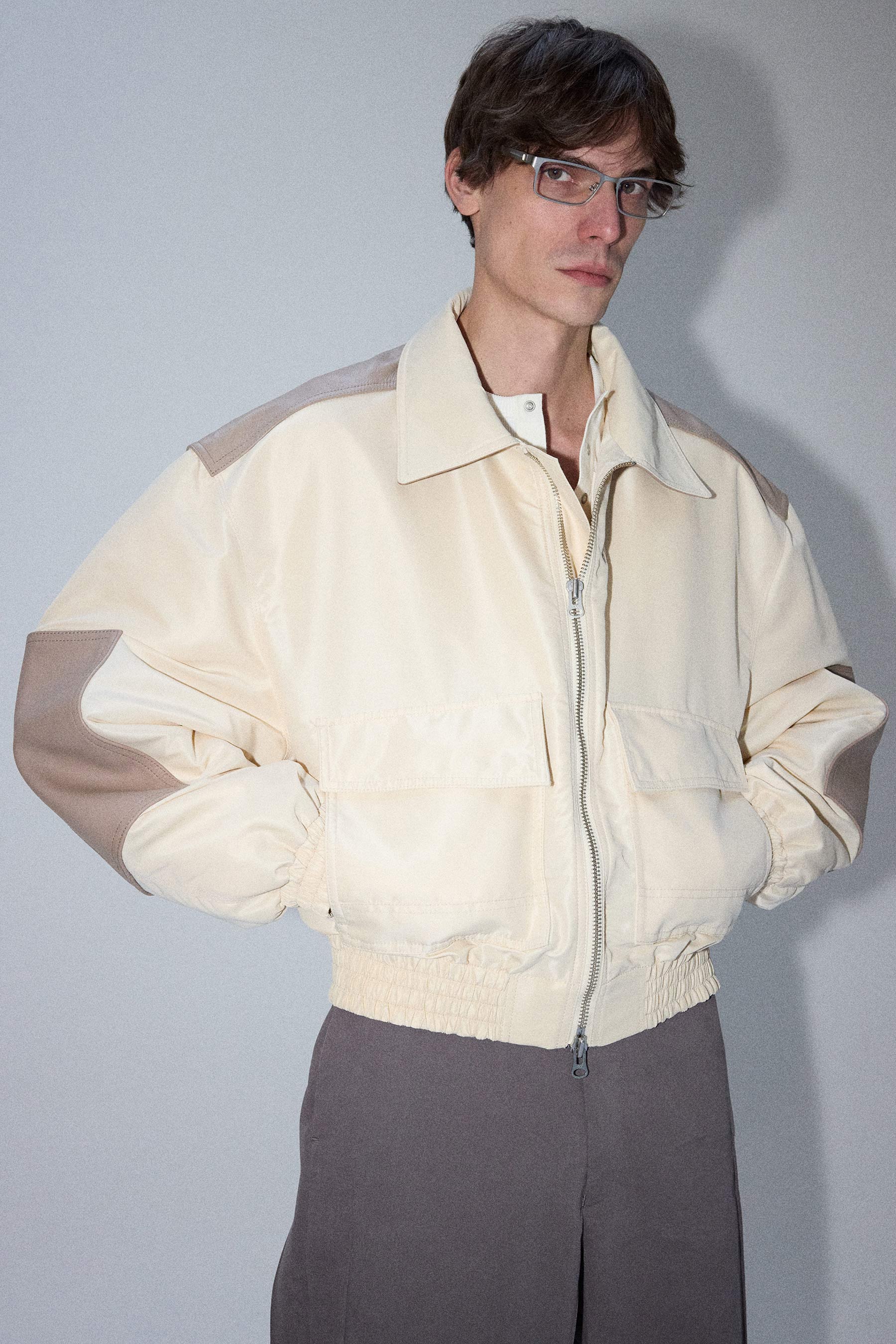 Beige Bulk Oversized Jacket